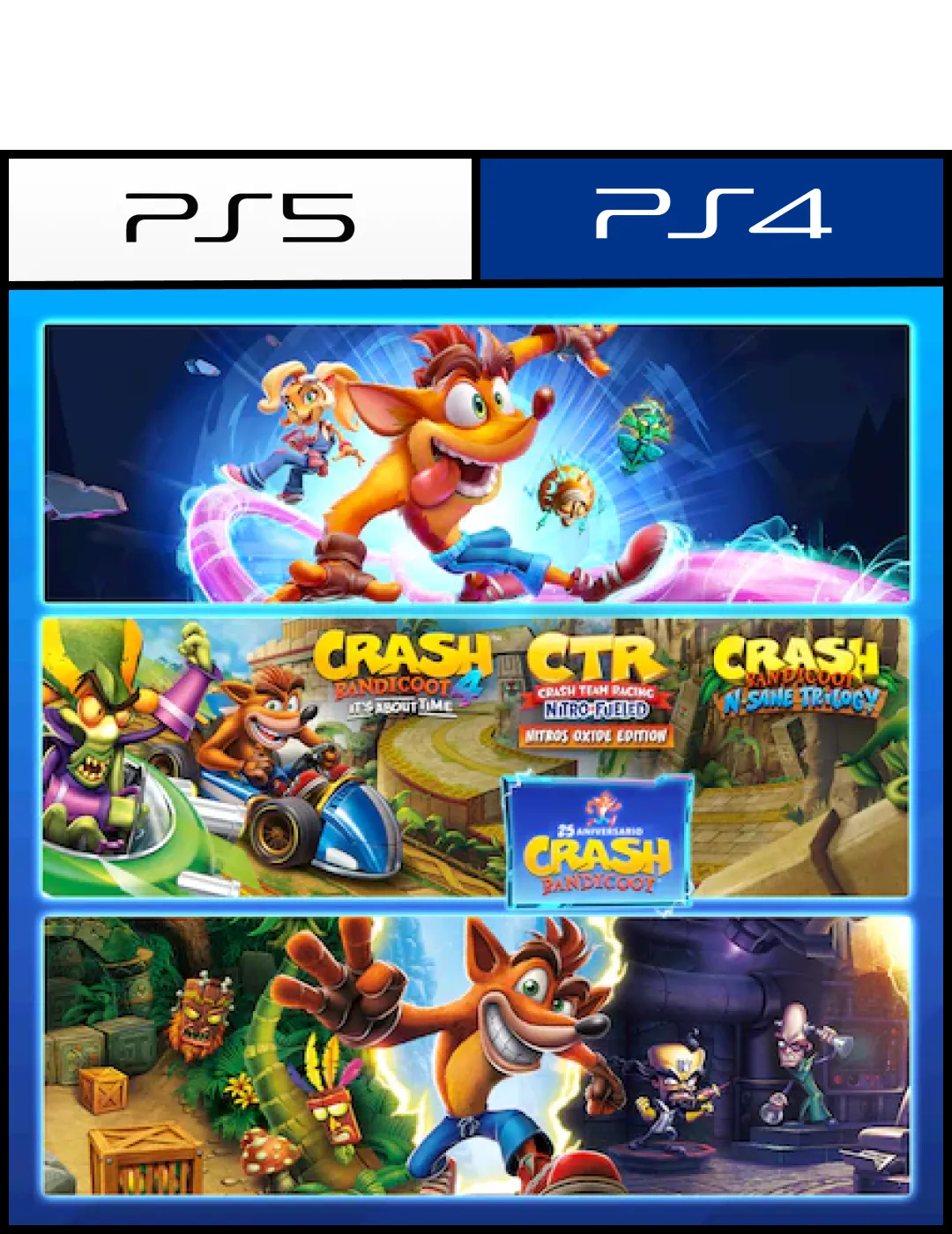 Crash Bandicoot™ - Crashiversary Bundle  - Para Ps5 & Ps4 - Digital