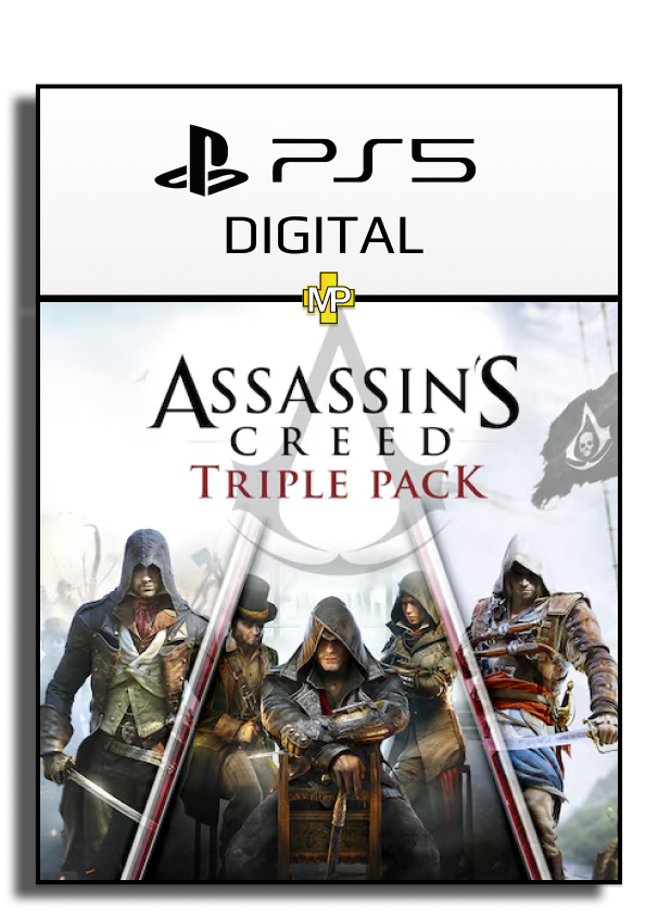 Assassin's Creed Triple Pack: Black Flag, Unity, Syndicate   - Ps5 - Digital