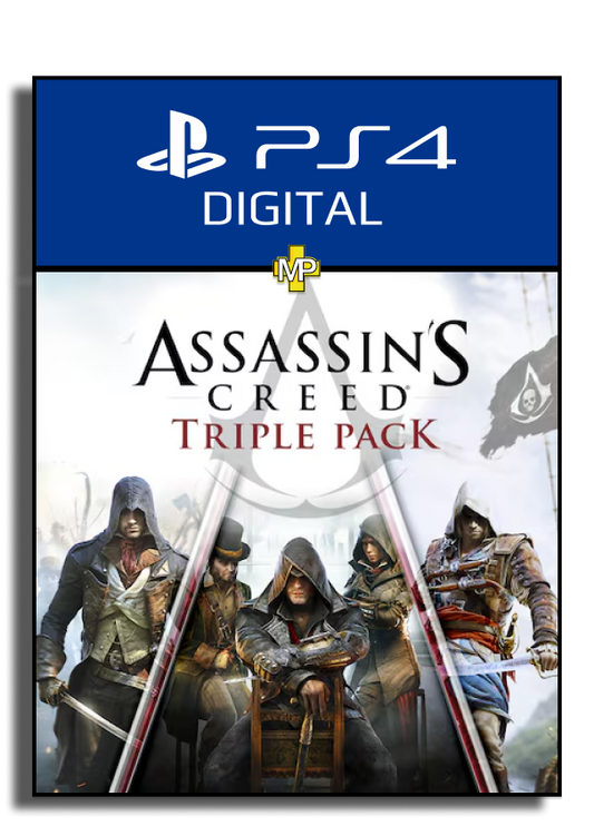 Assassin's Creed Triple Pack: Black Flag, Unity, Syndicate - Ps4 - Digital