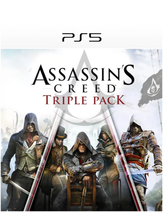 Assassin's Creed Triple Pack: Black Flag, Unity, Syndicate - Ps5 - Digital