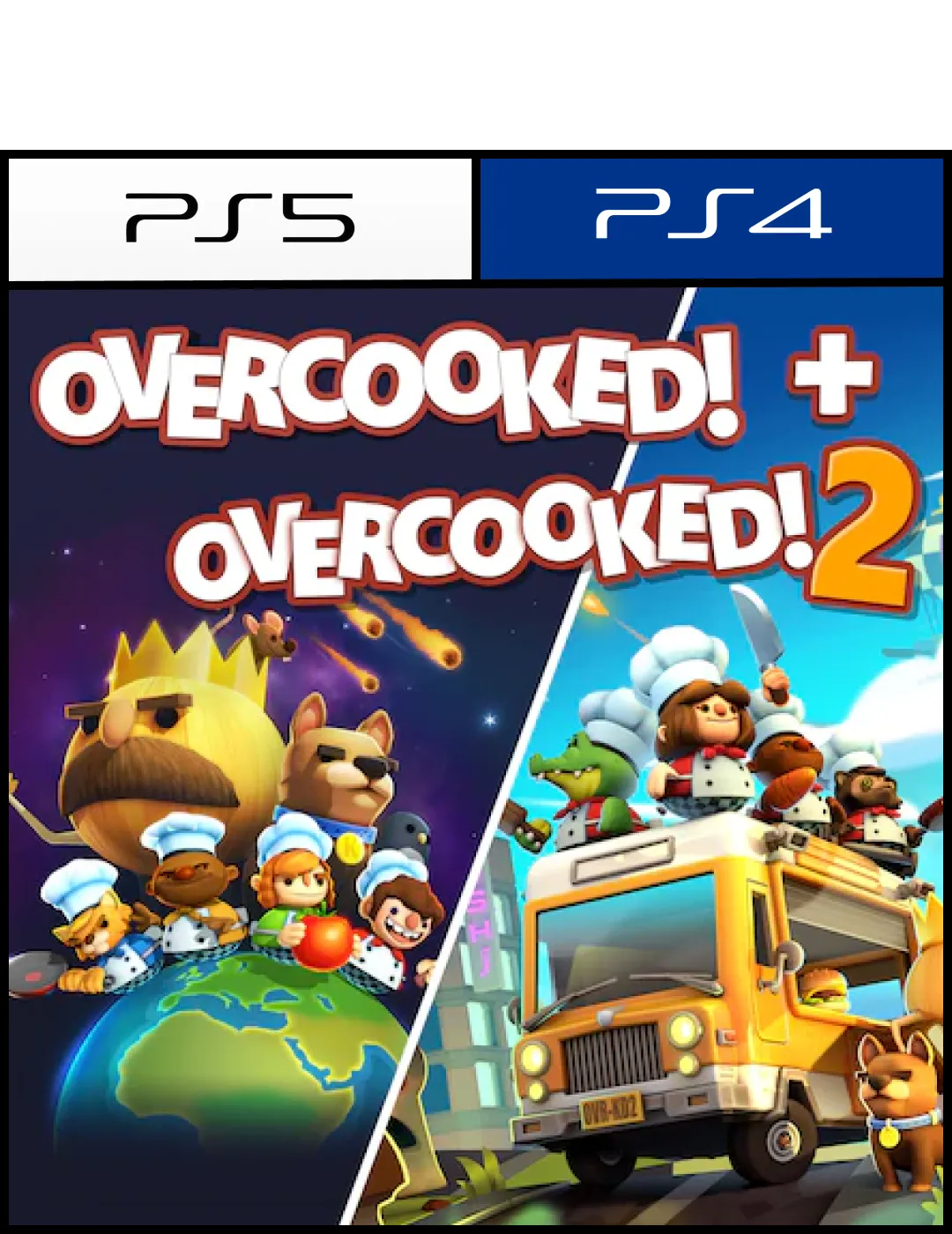 Overcooked! + Overcooked! 2 Para Ps4 & Ps5 - Digital