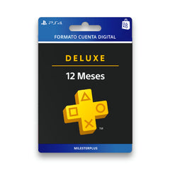 PlayStation Plus Deluxe : Cuenta 12 meses - Ps4